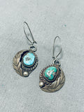 Tremendous Vintage Native American Navajo Royston And Morenci Turquoise Sterling Silver Earrings-Nativo Arts