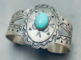 Amazing Vintage Native American Navajo Domed Turquoise Concho Sterling Silver Bracelet-Nativo Arts