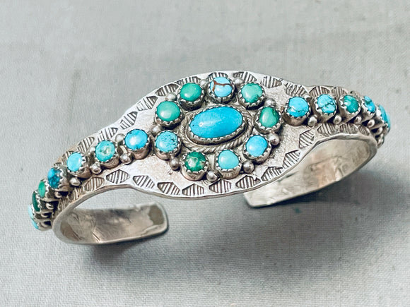 Museum Early Vintage Native American Navajo Turquoise Satellite