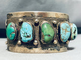 100 Gram Vintage Native American Navajo Royston Morenci Turquoise Sterling Silver Bracelet-Nativo Arts
