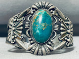 Ornate Vintage Native American Navajo Royston Turquoise Sterling Silver Bracelet-Nativo Arts