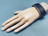 Contemporist Vintage Native American Navajo Sterling All Silver Bracelet Cuff-Nativo Arts