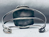Turquoise Inlay Walnut Wood Vintage Native American Navajo Sterling Silver Bracelet-Nativo Arts