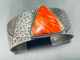 Dakota Willie Vintage Native American Navajo Sterling Silver Spiny Oyster Bracelet-Nativo Arts