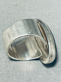 Unique Vintage Native American Navajo Tiger Eye Sterling Silver Colossal Ring-Nativo Arts