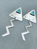 Stunning Vintage Native American Navajo Snake Sterling Silver Earrings-Nativo Arts