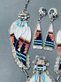 Best Vintage Native American Zuni Inlay Maiden Turquoise Sterling Silver Necklace-Nativo Arts