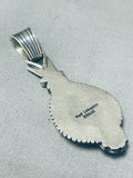 Brilliant Vintage Signed Native American Navajo Orange Spiny Sterling Silver Pendant-Nativo Arts