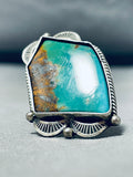 Glorious Vintage Native American Navajo Royston Turquoise Sterling Silver Huge Ring-Nativo Arts
