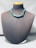 Unbelievable Vintage Native American Navajo Turquoise Chunks Sterling Silver Necklace-Nativo Arts