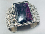 Eddy Gruber Sugilite Vintage Native American Navajo Sterling Silver Bracelet-Nativo Arts