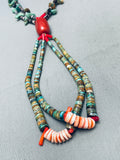 One Of The Best Vintage Santo Domingo Green Turquoise Jacla Necklace Old-Nativo Arts