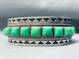 Rare Orvil Jack Turquoise Vintage Native American Navajo Sterling Silver Bracelet-Nativo Arts