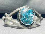 Rare Fox Turquoise Vintage Native American Navajo Sterling Silver Bracelet-Nativo Arts