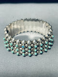 Native American One Of The Best Vintage Turquoise Eye Sterling Silver Clasp Bracelet-Nativo Arts