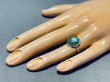 Sublime Vintage Native American Navajo Royston Turquoise Sterling Silver Ring-Nativo Arts