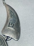 One Of The Finest Ever Necklace Vintage Native American Navajo Sterling Silver Necklace-Nativo Arts