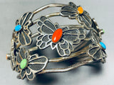 World Of Butterflies!!! Vintage Turquoise Sterling Silver Bracelet-Nativo Arts