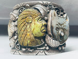 The Best Vintage Francisco Gomez Turquoise Sterling Silver Bracelet-Nativo Arts