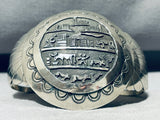 One Of The Best Vintage Native American Navajo Story Scene Sterling Silver Bracelet-Nativo Arts