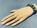 Impressive Vintage Native American Navajo 5 Damale Turquoise Sterling Silver Bracelet-Nativo Arts