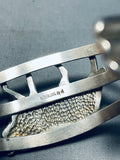 Curious Wolf Vintage Sterling Silver Bracelet Cuff-Nativo Arts