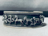 Animal Kingdom! Vintage Sterling Silver Bracelet Cuff-Nativo Arts