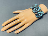 Authentic Vintage Native American Navajo Tears Of Joy Turquoise Sterling Silver Bracelet-Nativo Arts