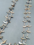 Intricate Vintage Santo Domingo Bird Heishi Sterling Silver Necklace-Nativo Arts