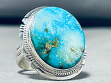 Incredible Vintage Native American Navajo Royston Turquoise Sterling Silver Ring-Nativo Arts