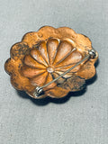 Outstanding Vintage Native American Navajo Copper Concho Pin-Nativo Arts