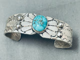 Rare Butterfly Concho Vintage Native American Navajo Morenci Turquoise Sterling Silver Bracelet-Nativo Arts