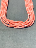 Dropdead Fab!! Native American Navajo Pink Coral Sterling Silver Necklace-Nativo Arts