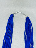 Fab!! Native American Navajo Tubed Sugilite Sterling Silver Necklace-Nativo Arts