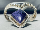 Bill Kirkham Very Rare Vintage Native American Navajo Charoite Sterling Silver Bracelet-Nativo Arts