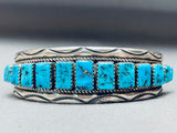 Important Vintage Native American Navajo Tom Tso Turquoise Sterling Silver Bracelet-Nativo Arts