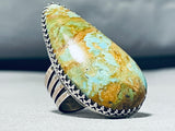 Jacob Francosa San Felipe Royston Turquoise Sterling Silver Ring-Nativo Arts