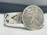Outstanding Vintage Native American Navajo Sterling Silver Half Dollar Bracelet-Nativo Arts