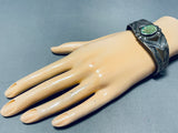 Early 1900's Vintage Native American Navajo Cerrillos Turquoise Sterling Silver Bracelet-Nativo Arts