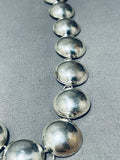 One Of The Most Unique Vintage Native American Navajo 'Half Bead' Sterling Silver Necklace-Nativo Arts