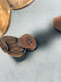 Rare Native American Navajo Pilot Mountain Turquoise Penny Bracelet-Nativo Arts