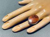 Beautiful Vintage Native American Navajo Orange Spiny Sterling Silver Large Ring-Nativo Arts