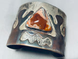One Of The Most Unique Ever Vintage Native American Navajo Agate Sterling Silver Bracelet-Nativo Arts