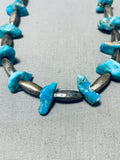 Astonishing Vintage Native American Navajo Turquoise Sterling Silver Necklace-Nativo Arts