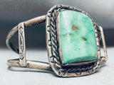 Chunky Carico Lake Turquoise Vintage Native American Navajo Sterling Silver Bracelet-Nativo Arts