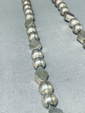 Native American Unique Shaped Tubules Handmade Vintage Navajo Sterling Silver Necklace-Nativo Arts