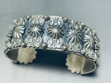 Butterfly Conchos!!! Native American Navajo Sterling Silver Repoussed Bracelet-Nativo Arts