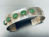 Rare Internal Bear Vintage Native American Navajo Nephrite Jade Sterling Silve Rbracelet-Nativo Arts