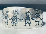 Happy Kids Family Vintage Southwest Sterling Silver Bracelet Cuff-Nativo Arts