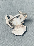 E Zunie Striking Vintage Native American Zuni Sleeping Beauty Turquoise Sterling Silver Ring